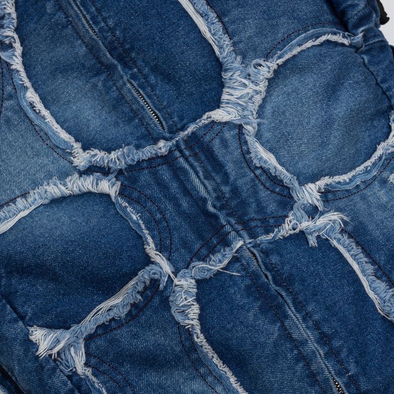 Washed Denim Turtle Backpack (Blue)