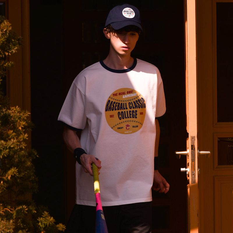 CONCEPT COLLEGE（コンセプトカレッジ）の「The Real One Baseball crew neck Unisex T-shirt（Tops）」