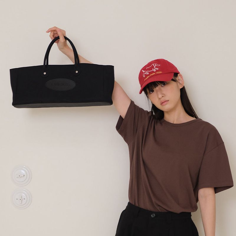 Black Nylon Tote Bag
