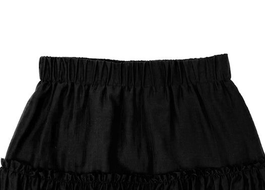 Buro Frill Banding Balloon Midi Skirt