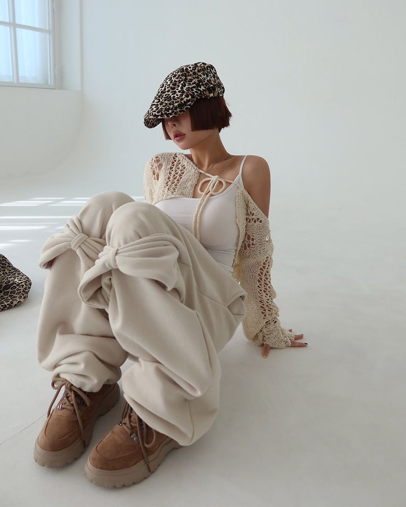 leopard leopard buckle hunting cap