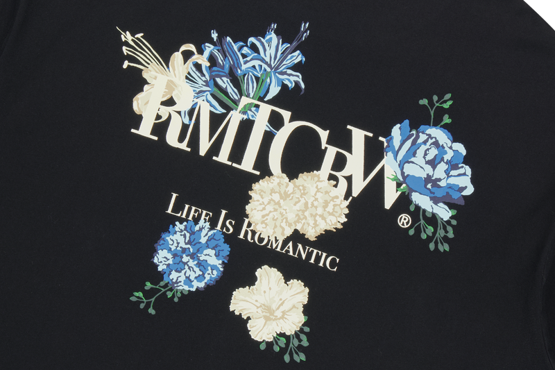 BACK POINT BLUE FLOWER TEE SHIRT