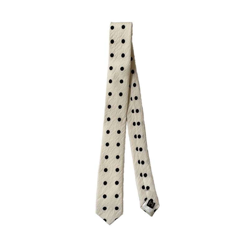 DOT pattern slim tie (Ivory)