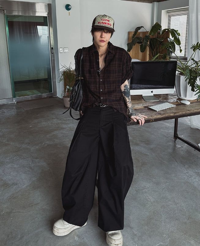 Prolly Check Roll-up Short Sleeve Shirt