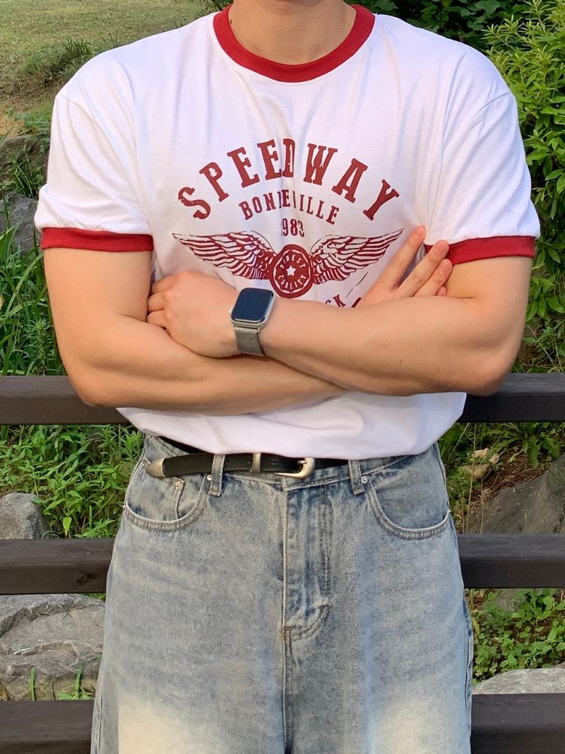 Mensfloor（メンズフロア）の「Speedway summer ringer short sleeve t-shirt（Tops）」