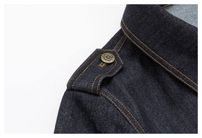 Raw Denim Fitted Work Jacket