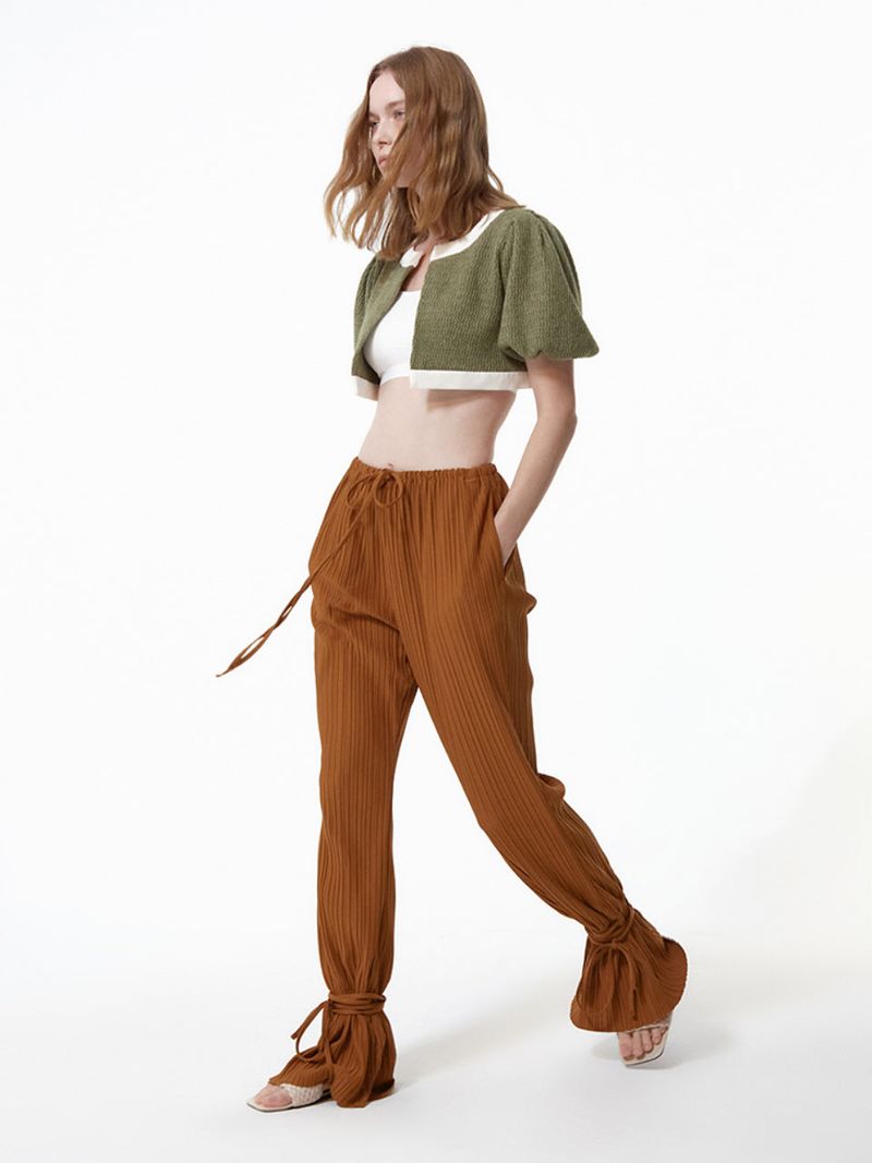 LO AXUAL（ロエクシュアル）の「PLEATS ANKLE STRAP PANTS (2 COLOR)（Pants）」