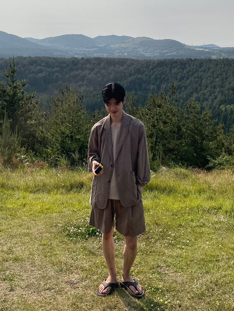 Basic Linen set up blazer jk