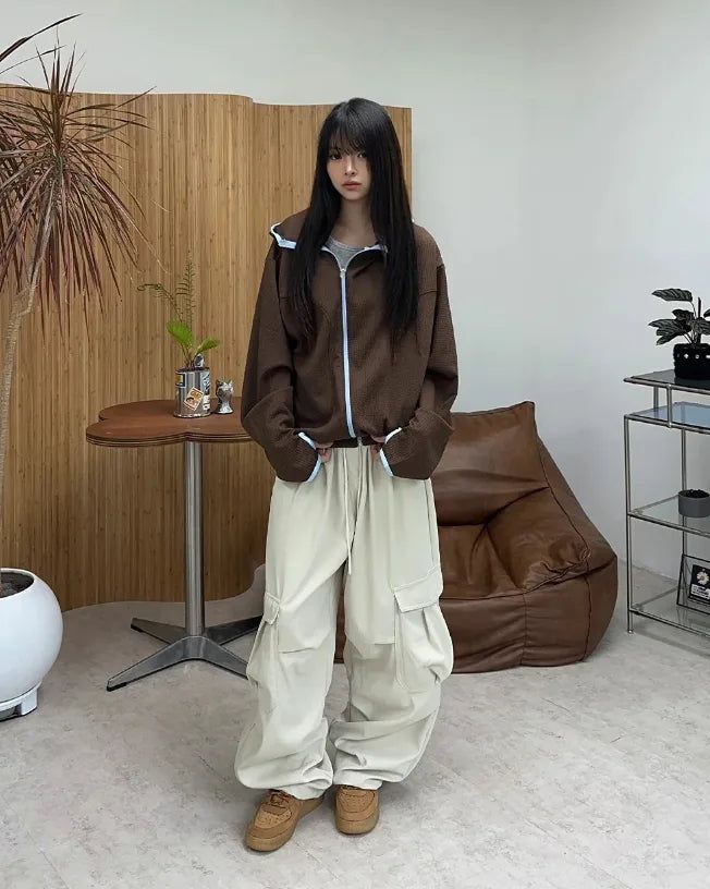 Eppen pintuck wide cargo pants