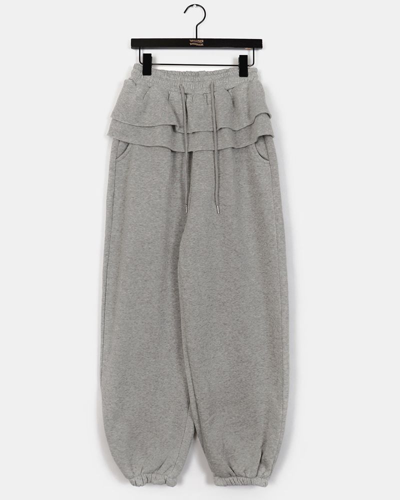 Chaelce frill layered jogger sweatpants