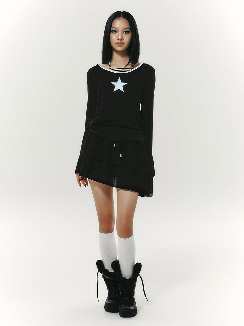 NYXX（エヌワイエックスエックス）の「TWIST FRILL SKIRT BLACK（Skirts）」