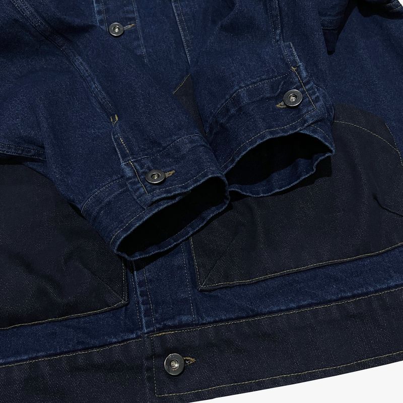 panel mix denim trucker jacket_blue