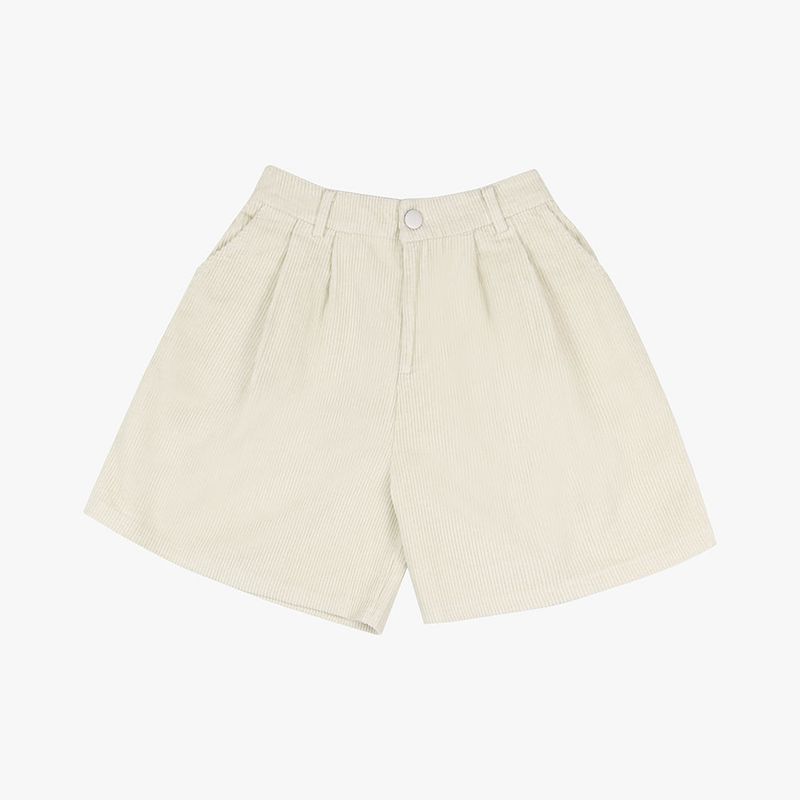 CORDU TUCK HALF PANTS