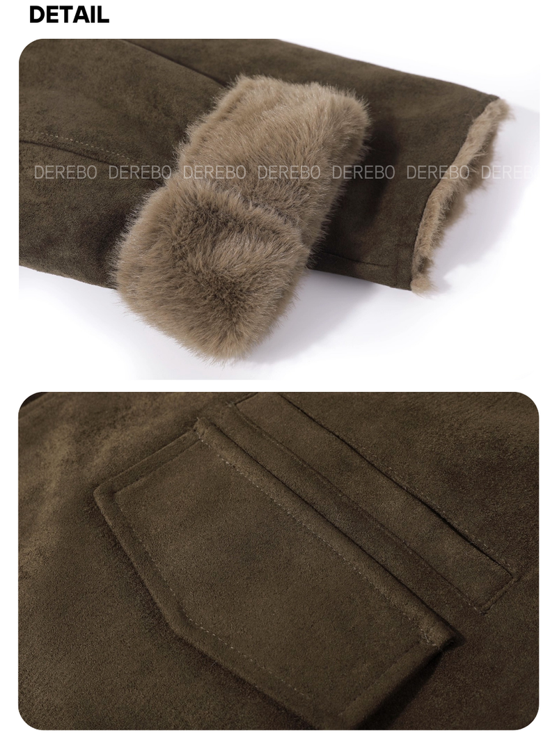 Modern Warm Suede Mustang Long Coat