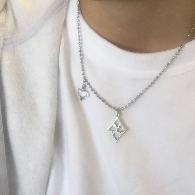 diamond&bird necklace
