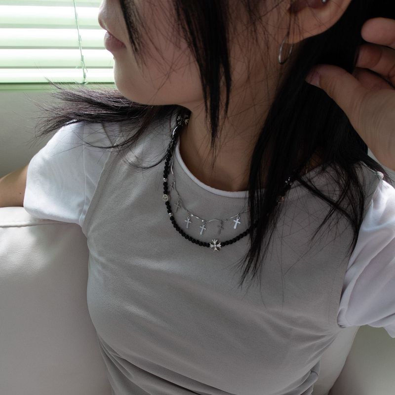cross cluster necklace