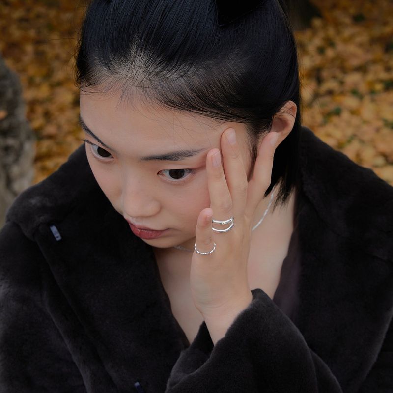 two stone pebble ring