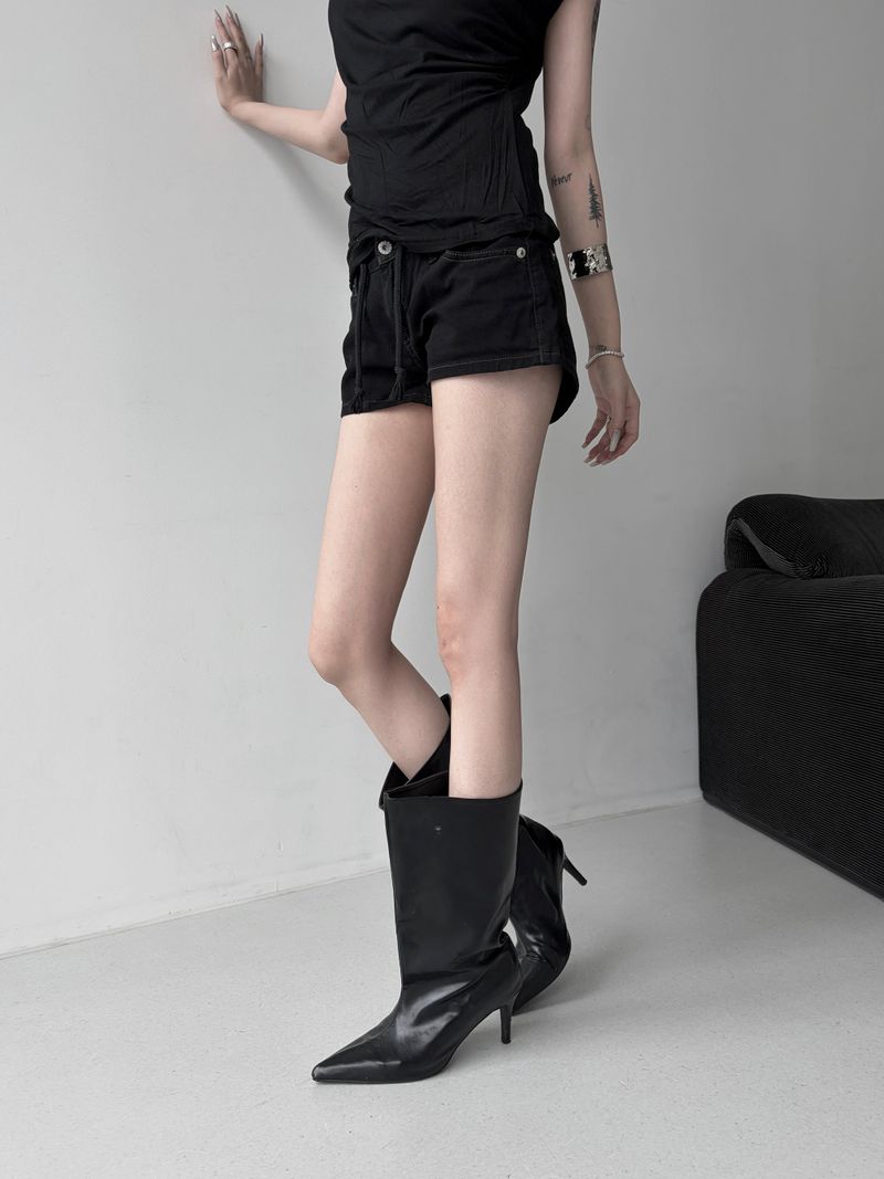 strap point low-rise shorts (2color)