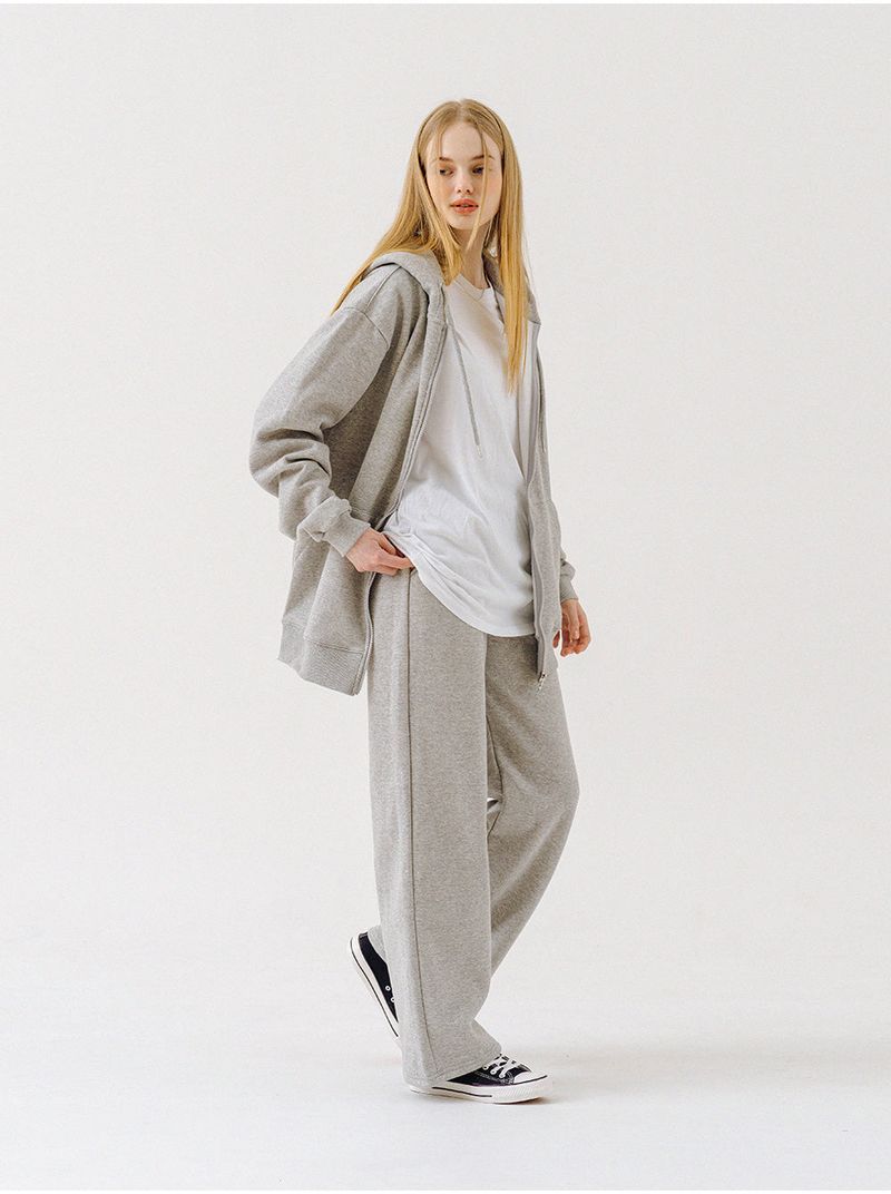 PLAIN WIDE PANTS