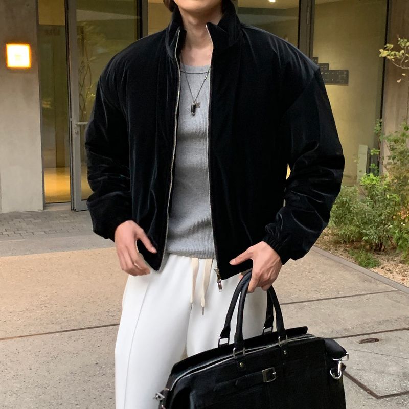 lemenne（ルメンヌ）の「[Premium] LMN Coeur Velvet Muscle Fit Padded (Black)（Jackets/Outerwear）」