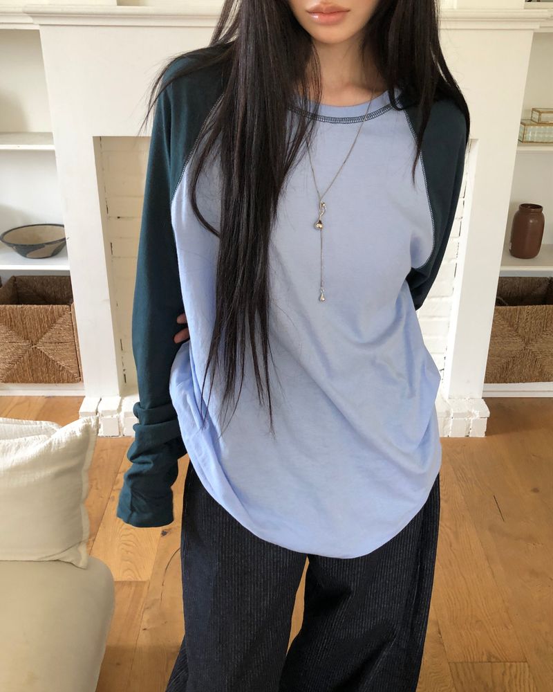 Rain Contrast Raglan T-Shirt