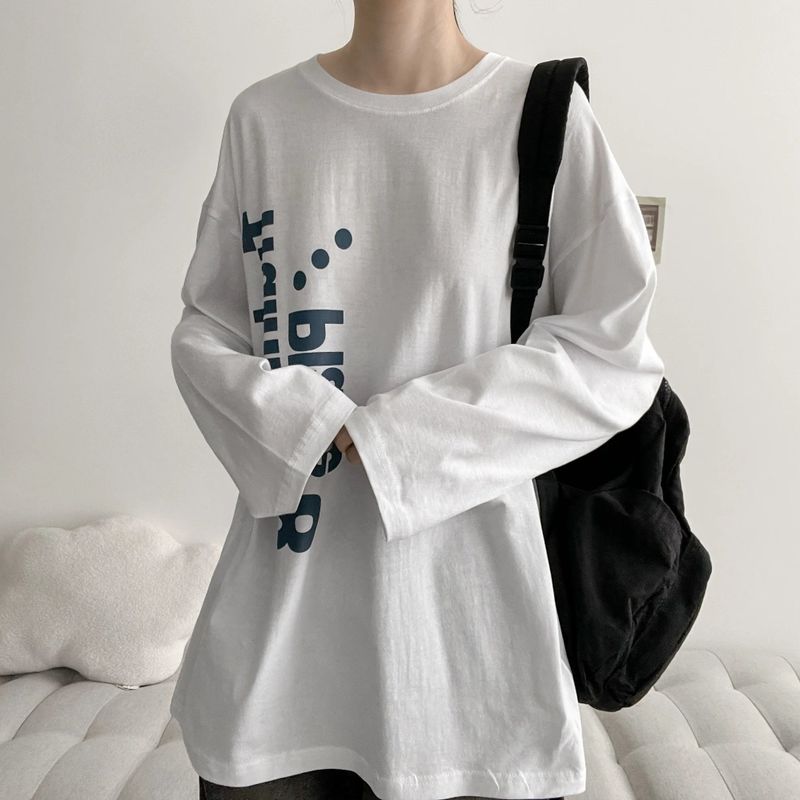 Ray Lettering Long Sleeve T-shirt (3 colors) H&L