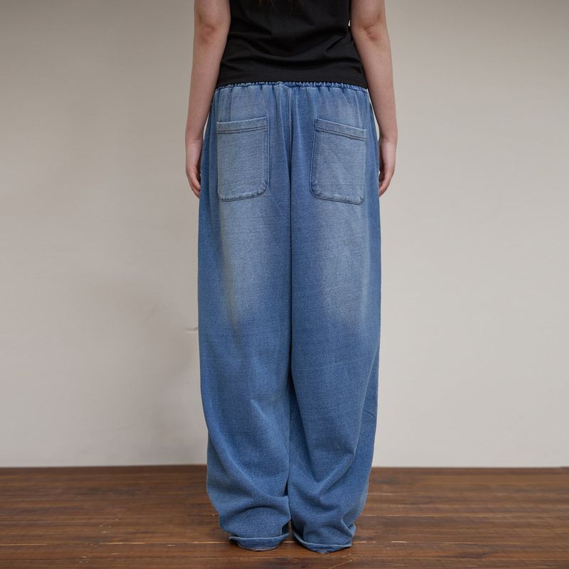 YK Applique Denim Sweat pants