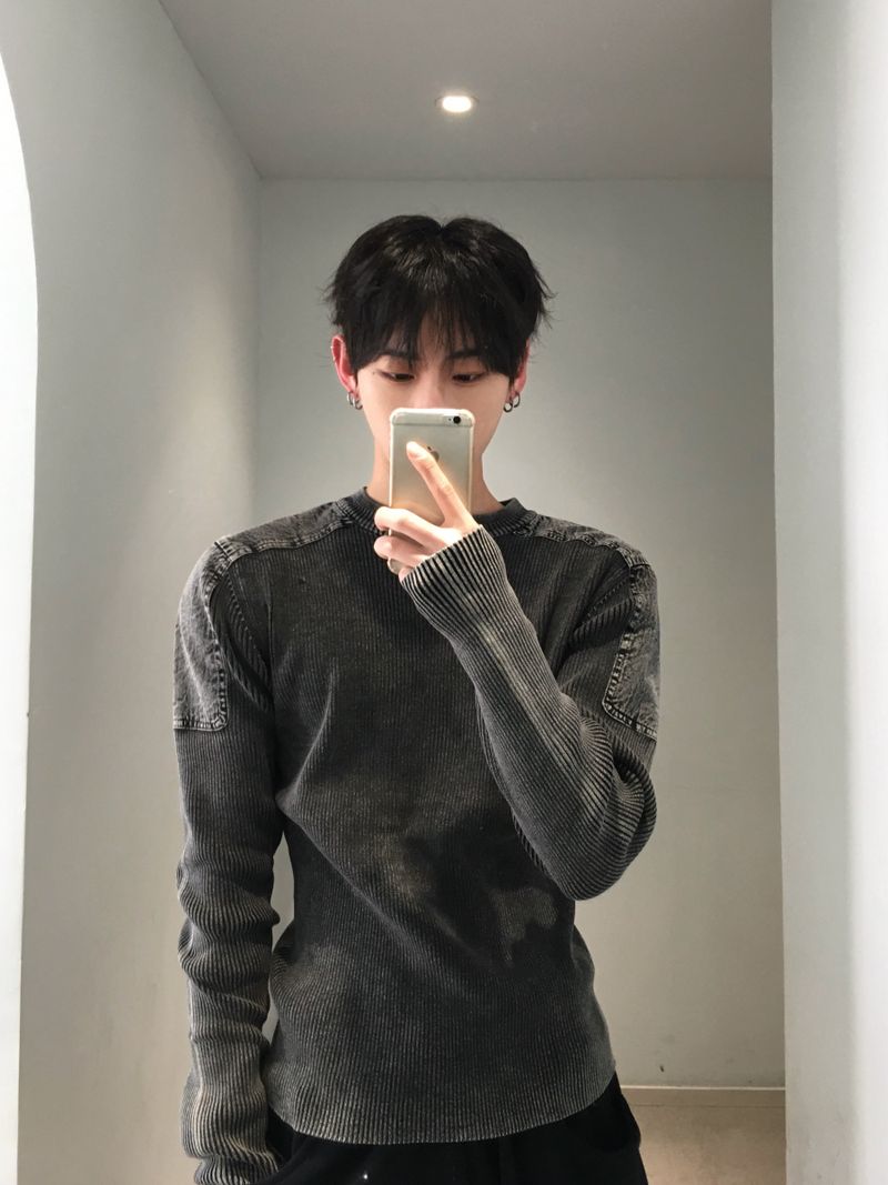 Finer Shoulder Panel Washed Long Sleeve 2C