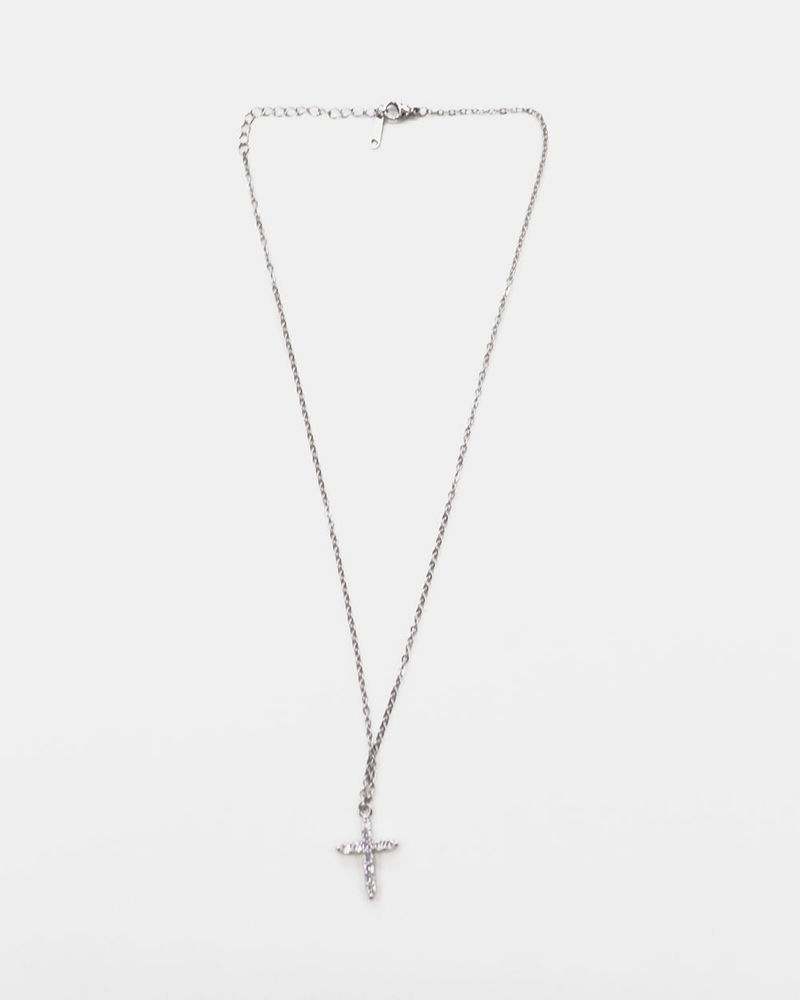 Liquid Cross Cubic Necklace