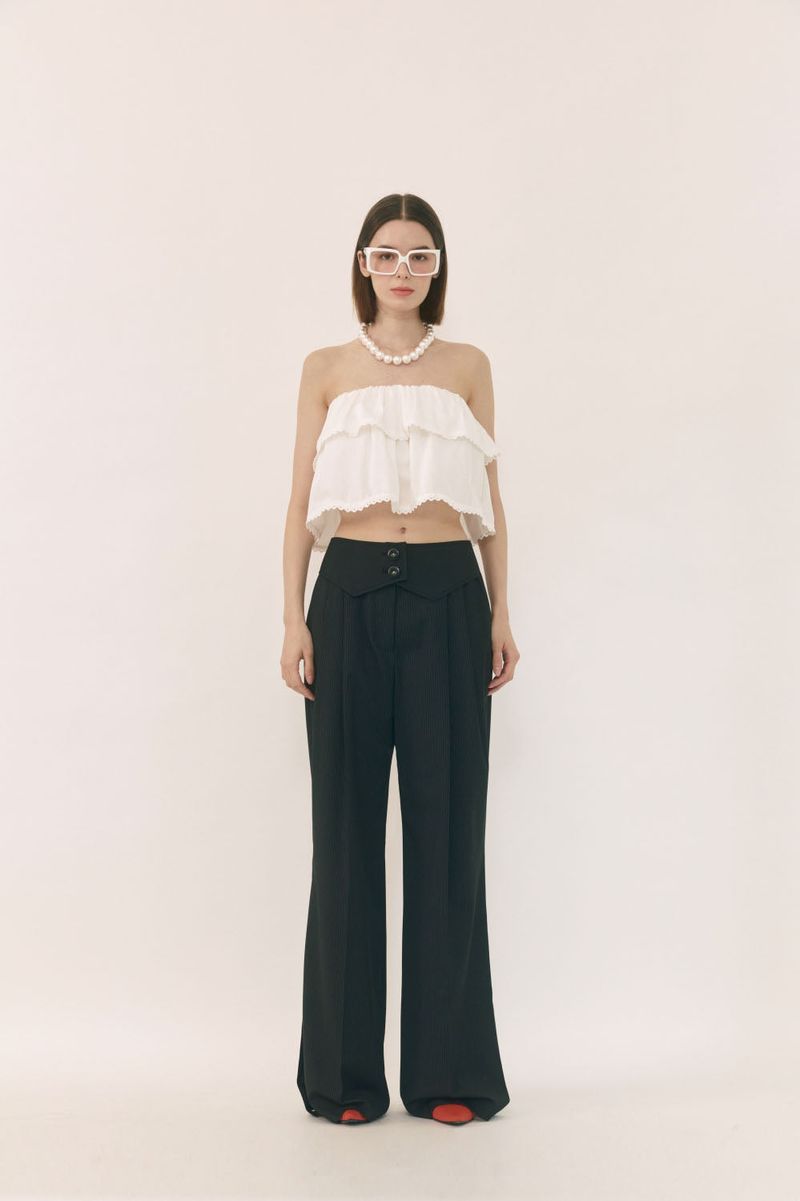Button wide slacks