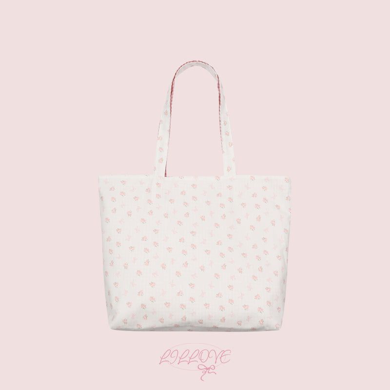 [by LILLOVE] cherrybell cotton bag (reversible)