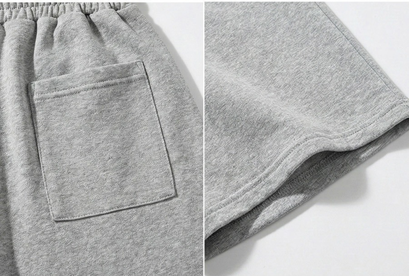 Balloon Curved Sweat Bermuda Pants Gray Gothic