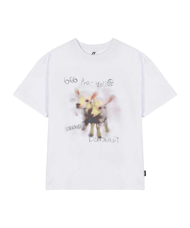 dominant（ドミナント）の「ゴートTシャツ_White（トップス）」