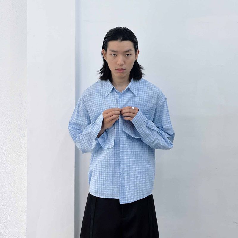 Minimalist Wide Straight-hem Shirt