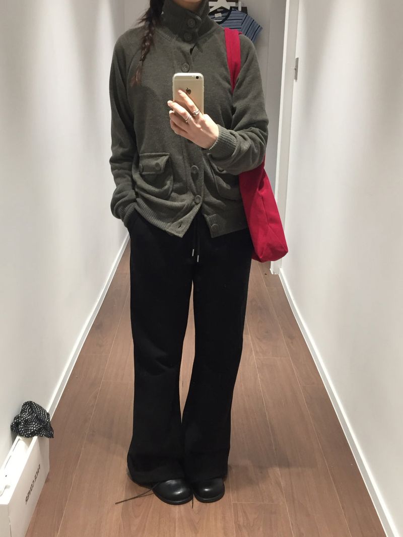 Mock neck high cardigan (3color)