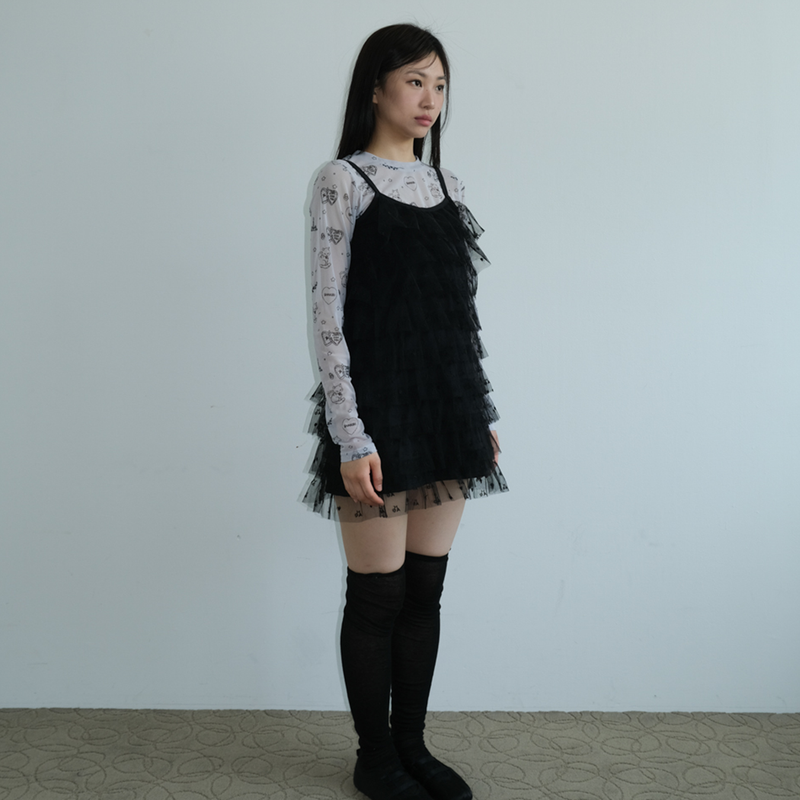 KIRIGIRL MESH TOP _GREY