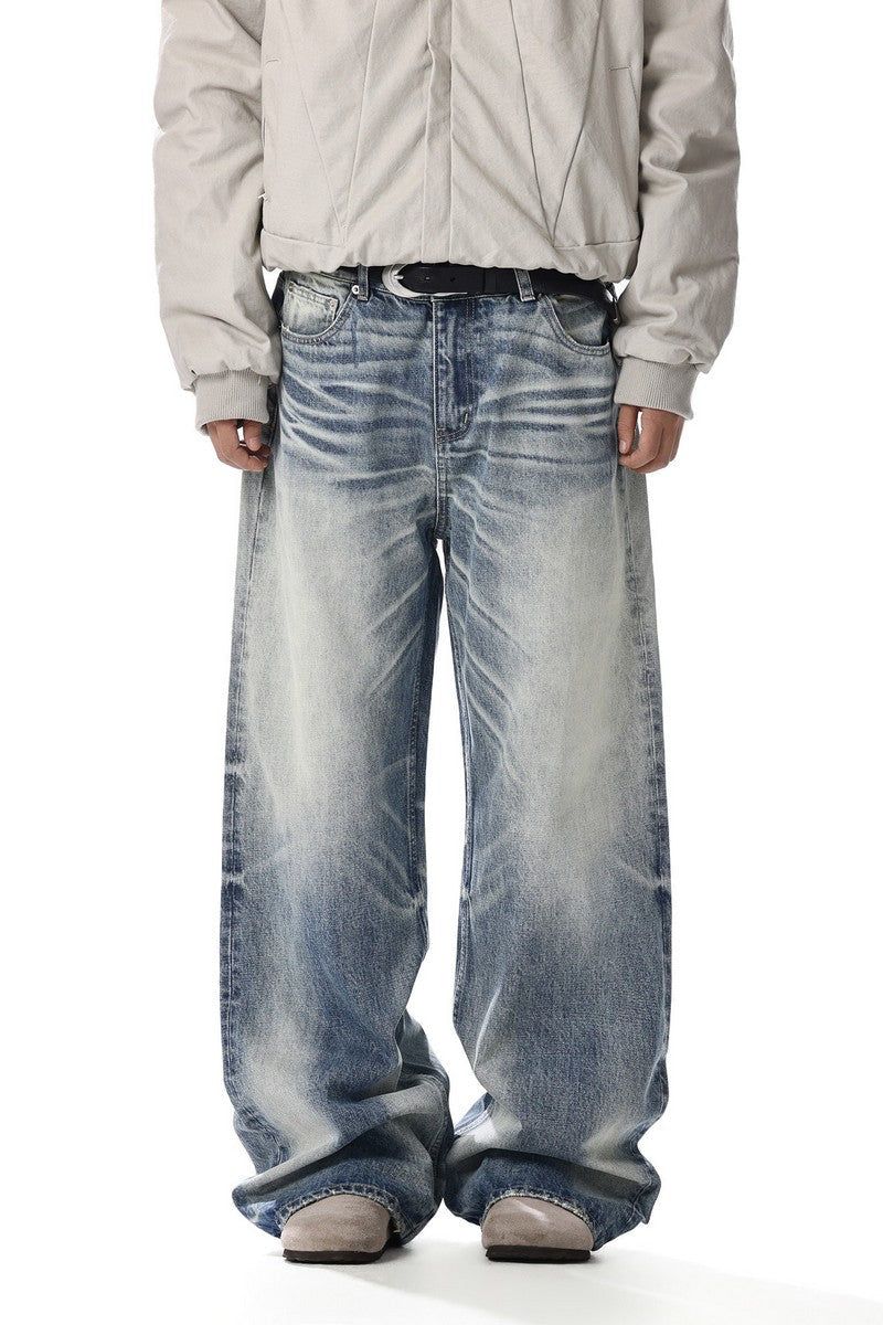 Hard Washed Straight Jeans