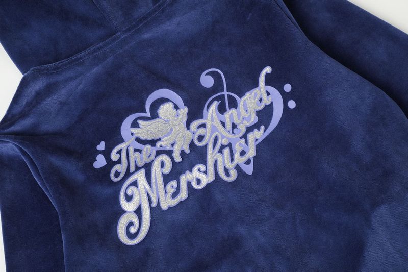 Selene Stud Velour Hoodie ZIp-up