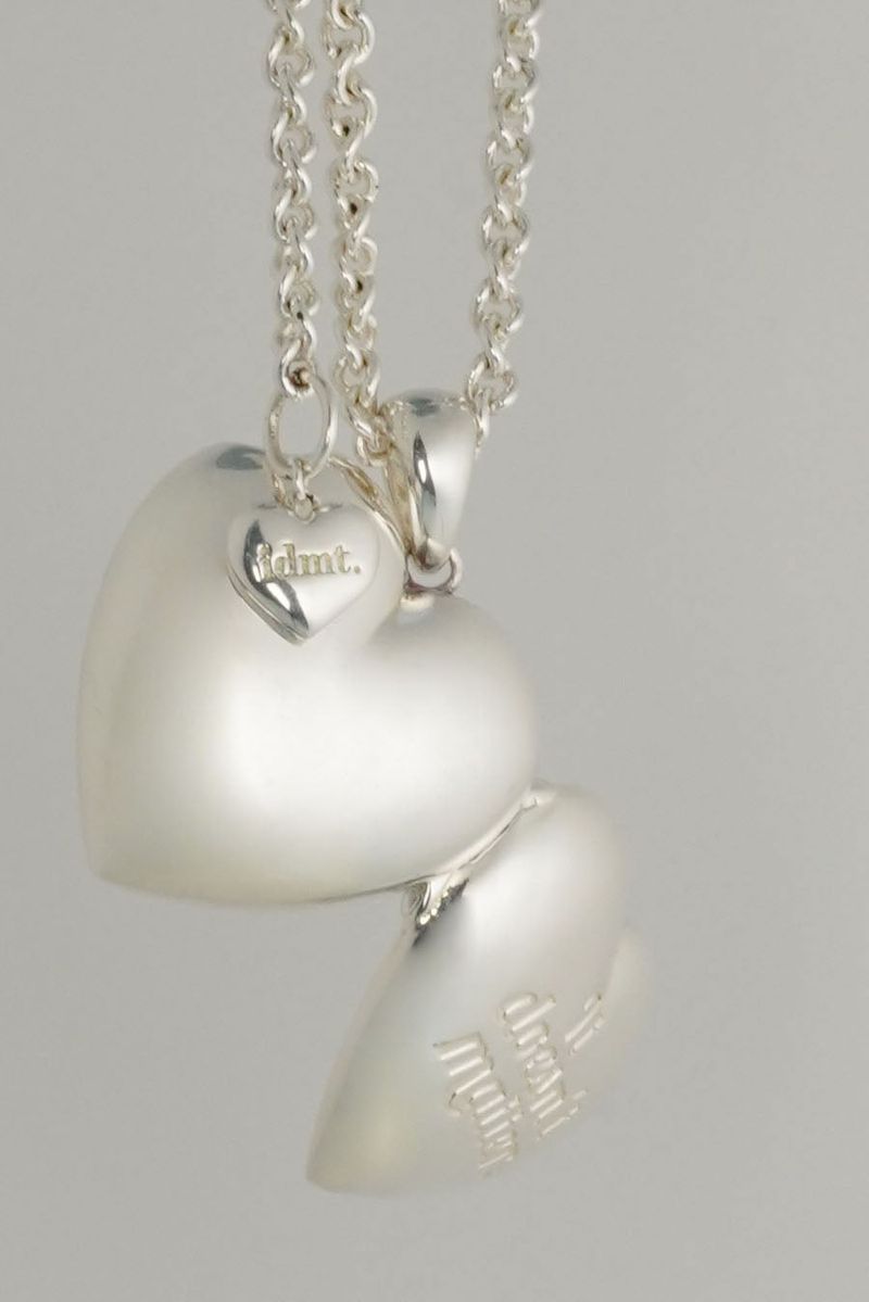 Memory heart locket necklace (Silver)