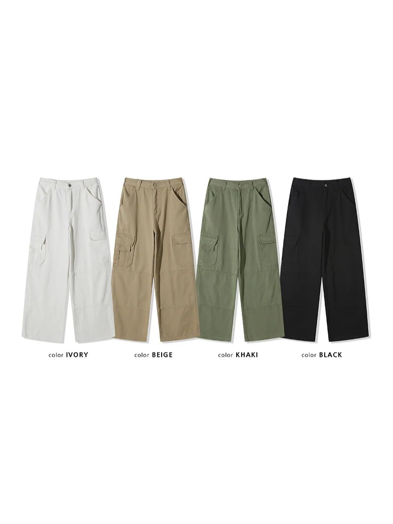 [Unisex] Work pocket cargo wide pants(4color)