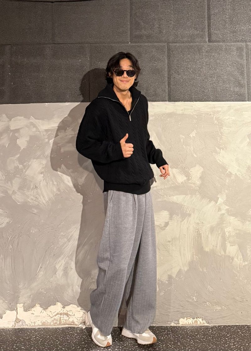 virstyle(ビルスタイル)の「High-neck half zip-up knit 5COLOR(Tops)」