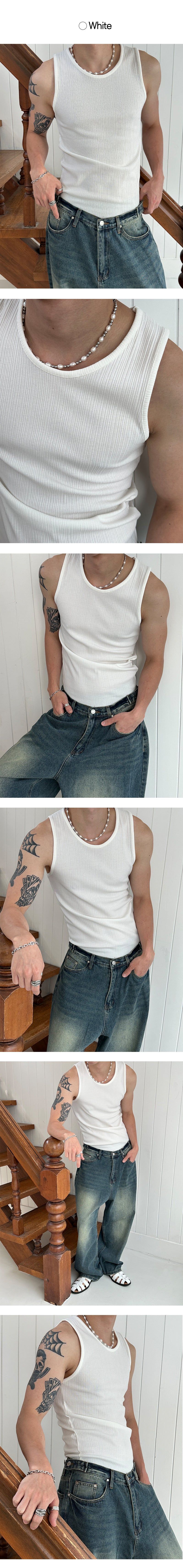 [MUSCLE FIT] Thin golgi sleeveless (4color)  
