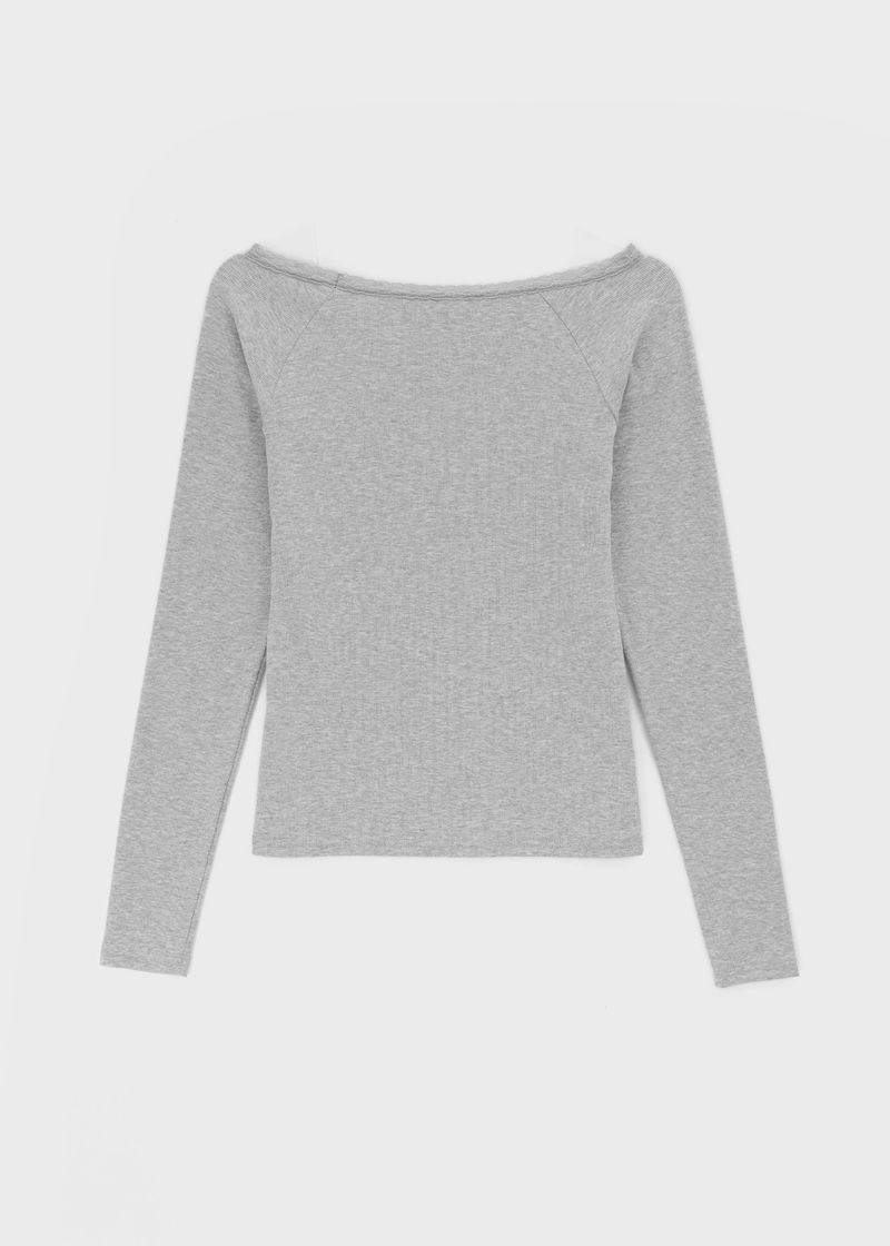 [MADE] Mnen Lace Boat Neck Long Sleeve Tee