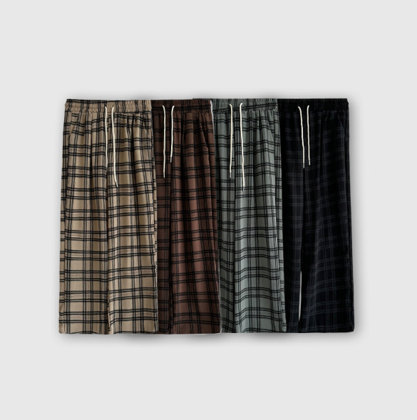 Kuiper Turkic Check Pattern Wide Fit Pants