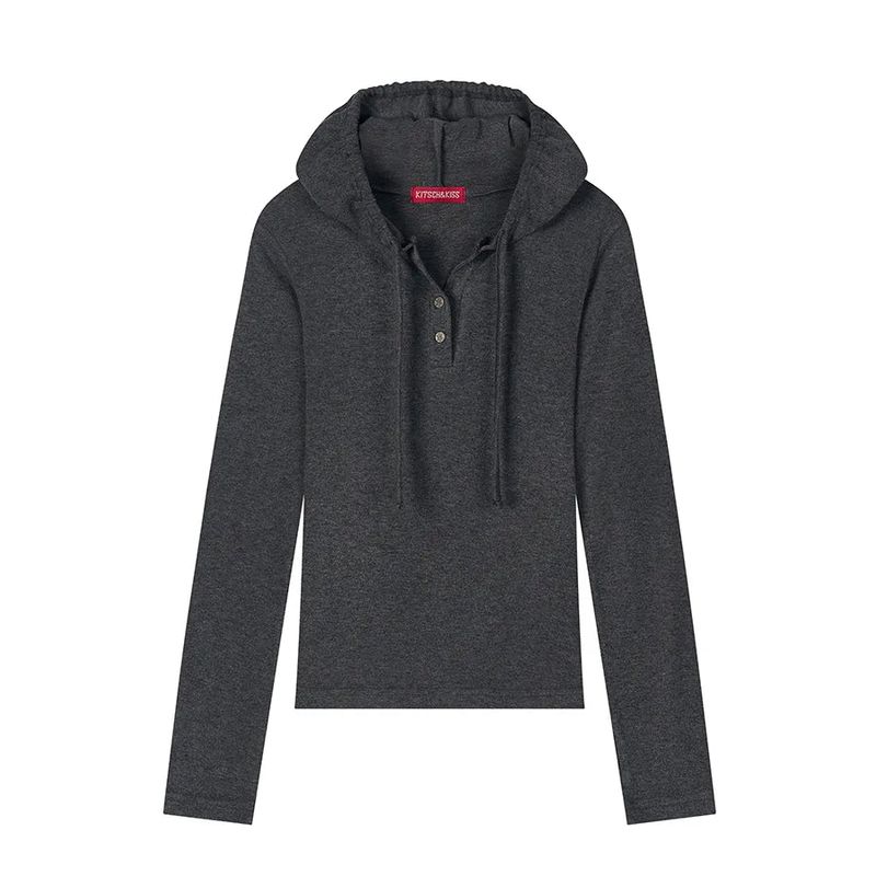kitsch&kiss（キッチアンドキス）の「Hooded Long Sleeve (26FTP-LSTS01)（Tops）」