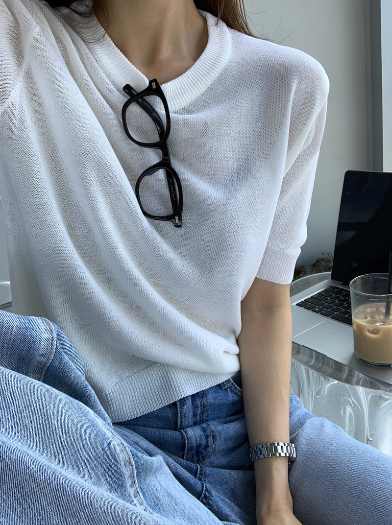 FINLEU（フィンル）の「Weekly Summer Linen Short Sleeve Knit / 5 colors（Tops）」