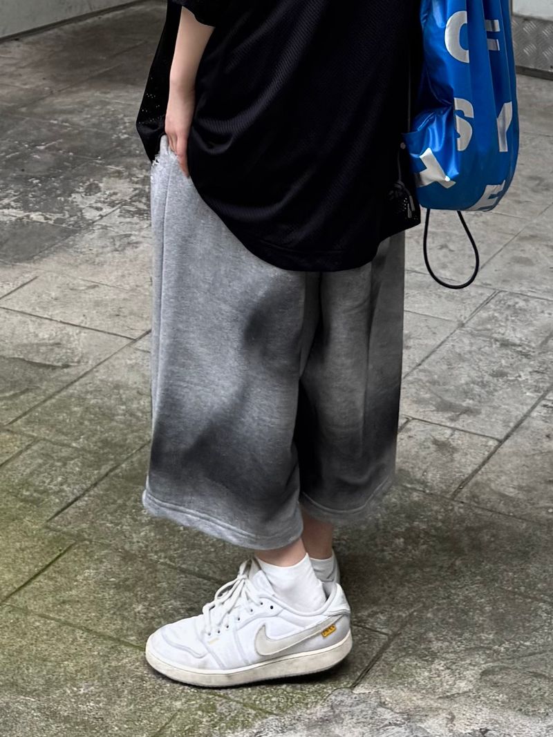 dirty smoke bermuda pants