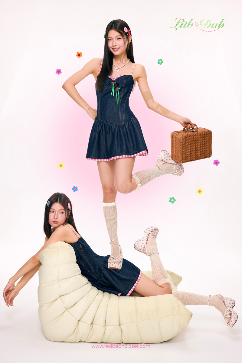 RedBean（レッドビーン）の「Lub-Dub Volume Mini Dress (Navy)（Dresses）」