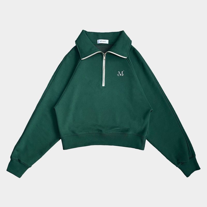 MUCENT(ムセント)の「MUCENT SIGNATURE HALF ZIP-UP NECK MTM OLIVE GREEN (WOMAN)(Tops)」