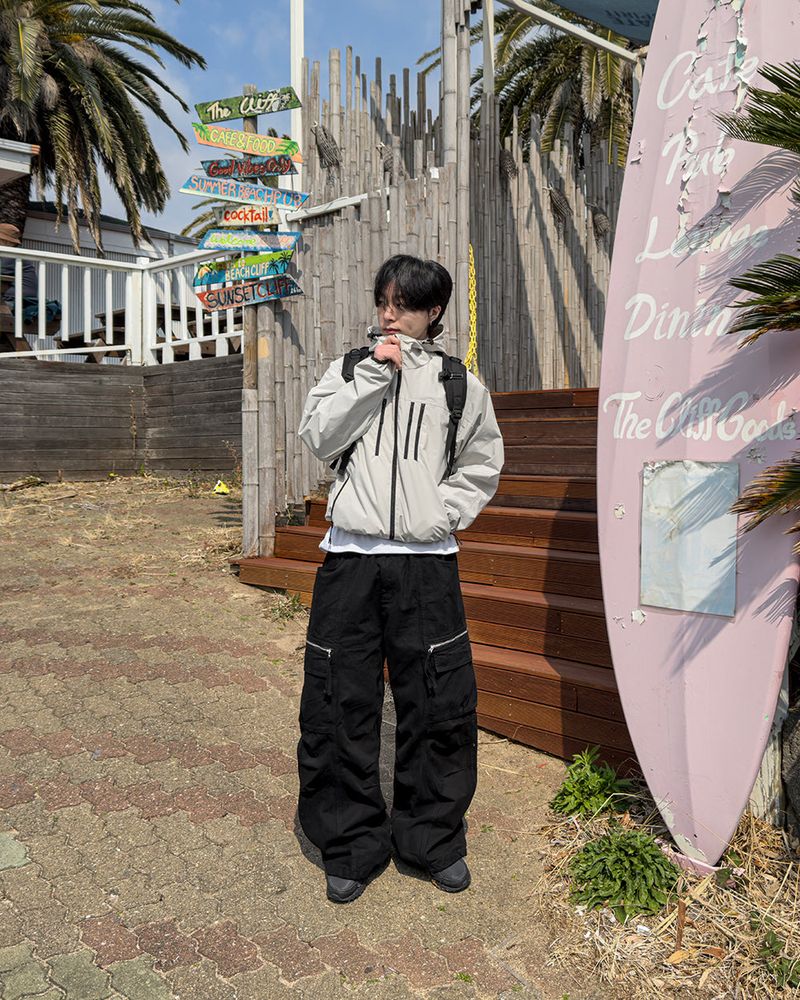 Zeka Zip Cargo Wide Pants